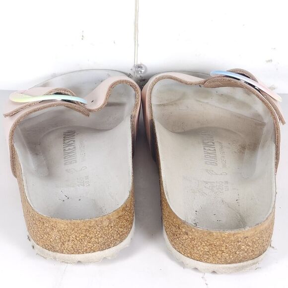 Birkenstock Women's Madrid Big Buckle EU41 US10 Leather Light Pink Slide Sandals - Picture 9 of 16